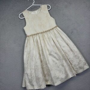 American Princess Dress Girls 5 Floral Brocade Princess Special Occasion Wedding